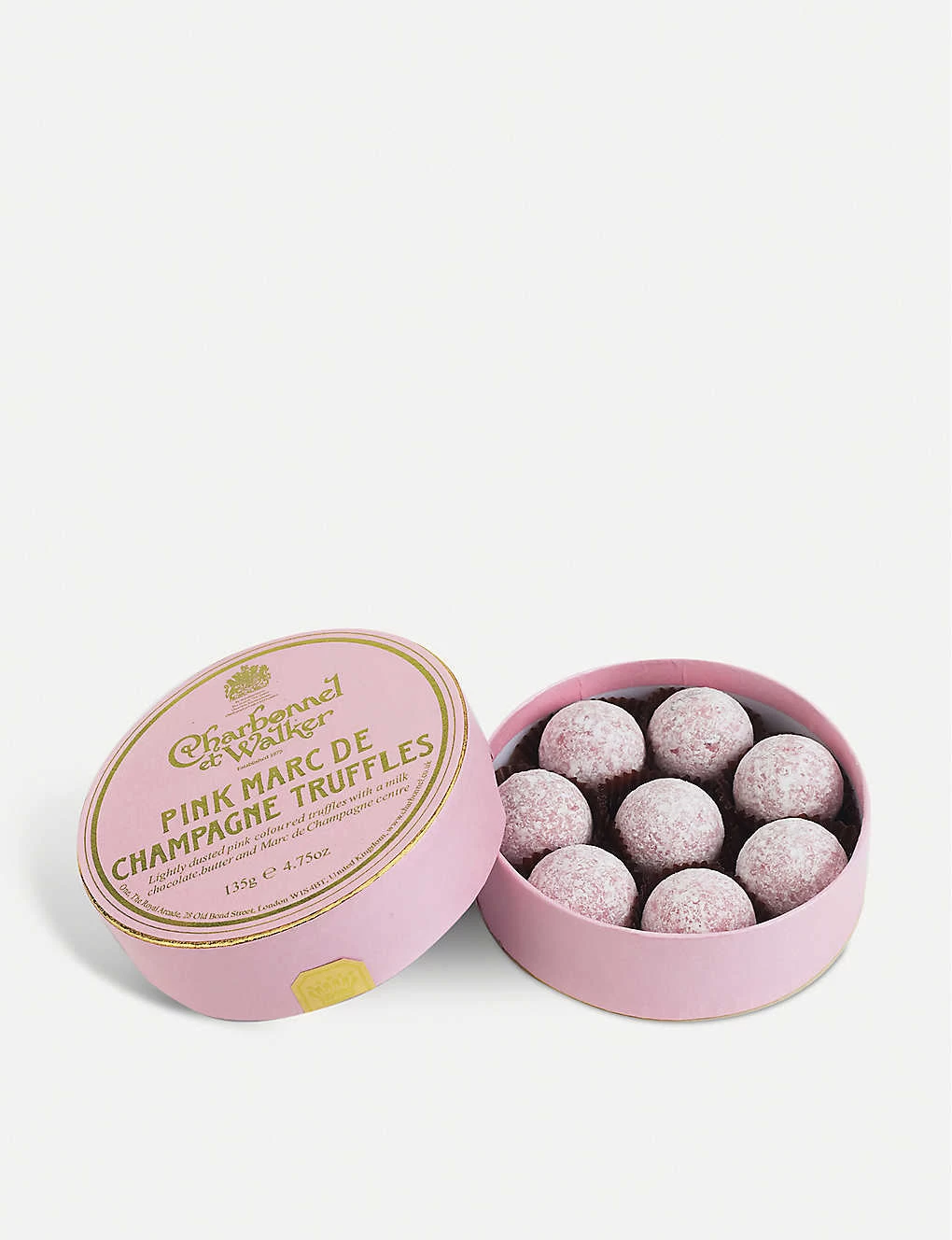 Pink Marc De Champagne Milk Chocolate Truffles 135g 3 Pink Marc De Champagne Milk Chocolate Truffles 135g