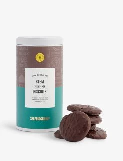 Stem Ginger And Dark Chocolate Biscuit Tin 200g