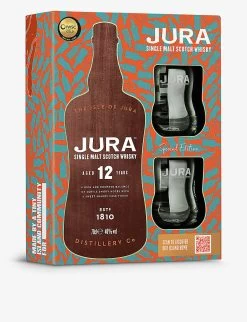 Jura 12-year-old Single Malt-Scotch Whisky Glass Gift Set