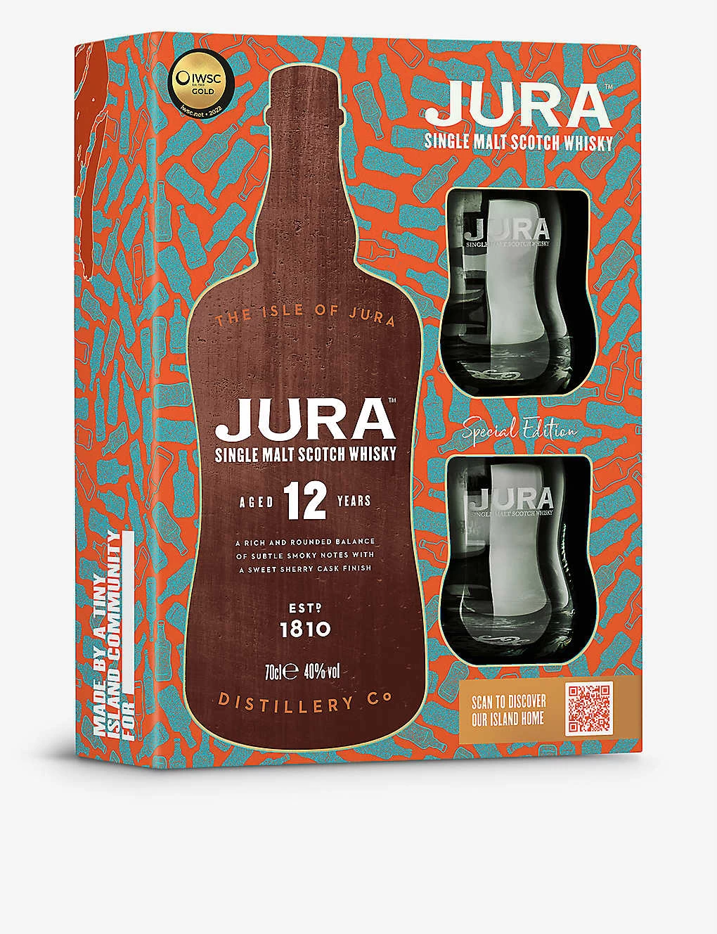 Jura 12-year-old Single Malt-Scotch Whisky Glass Gift Set 3 Jura 12-year-old Single Malt-Scotch Whisky Glass Gift Set