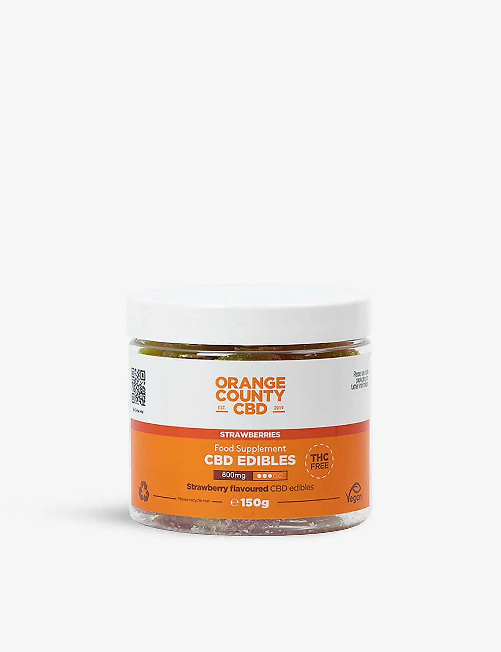 Strawberries 800mg CBD Gummies 150g 3 Strawberries 800mg CBD Gummies 150g