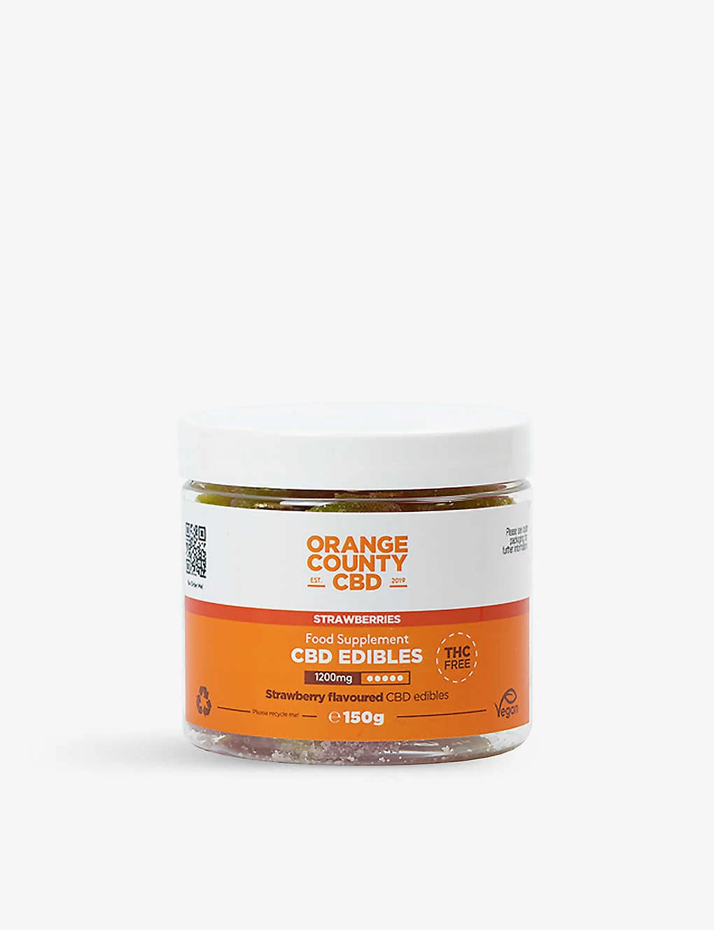 Strawberries 1200mg CBD Gummies 150g 3 Strawberries 1200mg CBD Gummies 150g