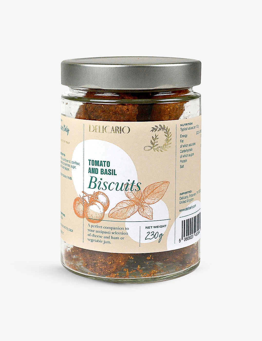 Delicario Tomato And Basil Biscuits 230g 3 Delicario Tomato And Basil Biscuits 230g