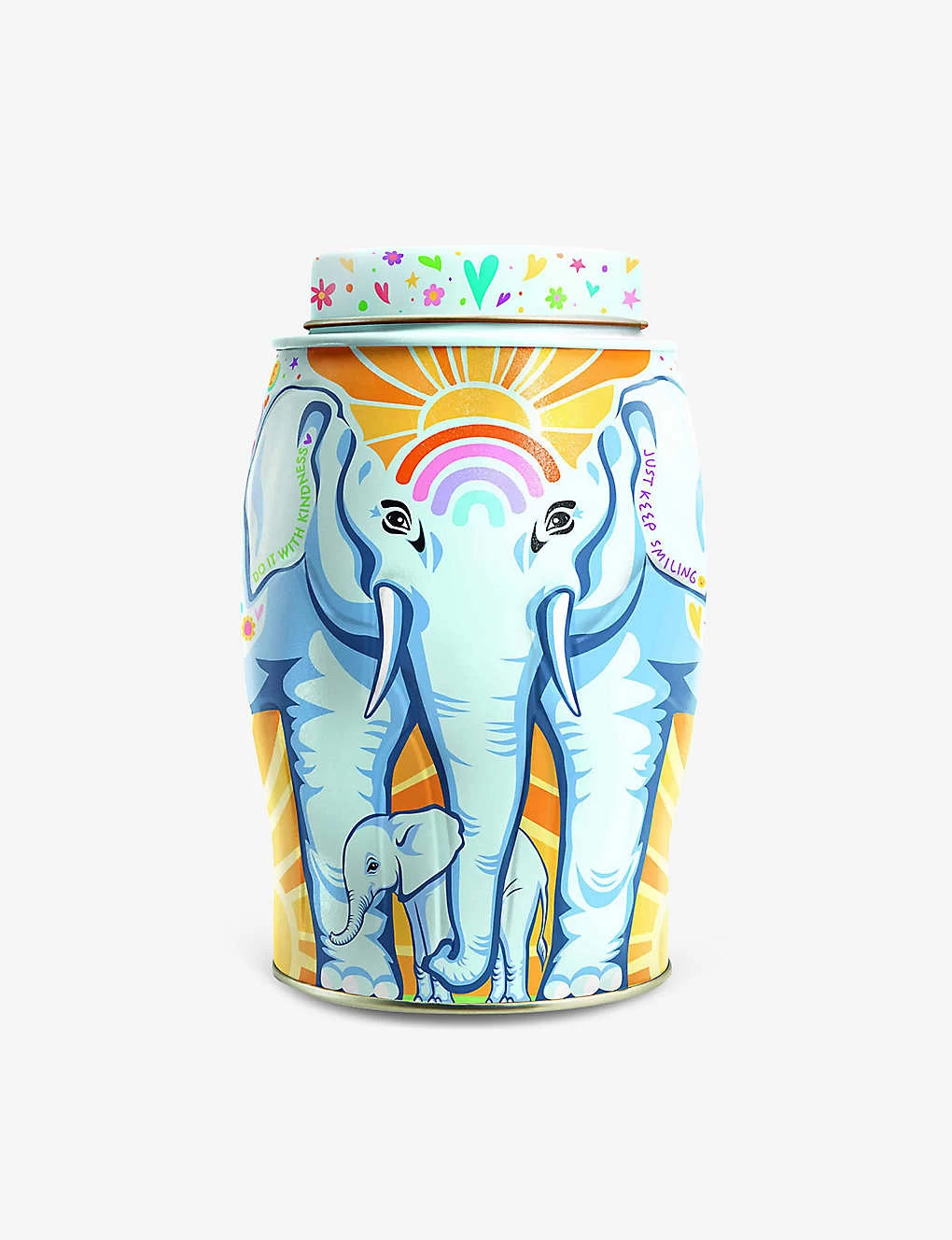 Happiness Elephant Tea Caddy Tin Of 40 3 Happiness Elephant Tea Caddy Tin Of 40